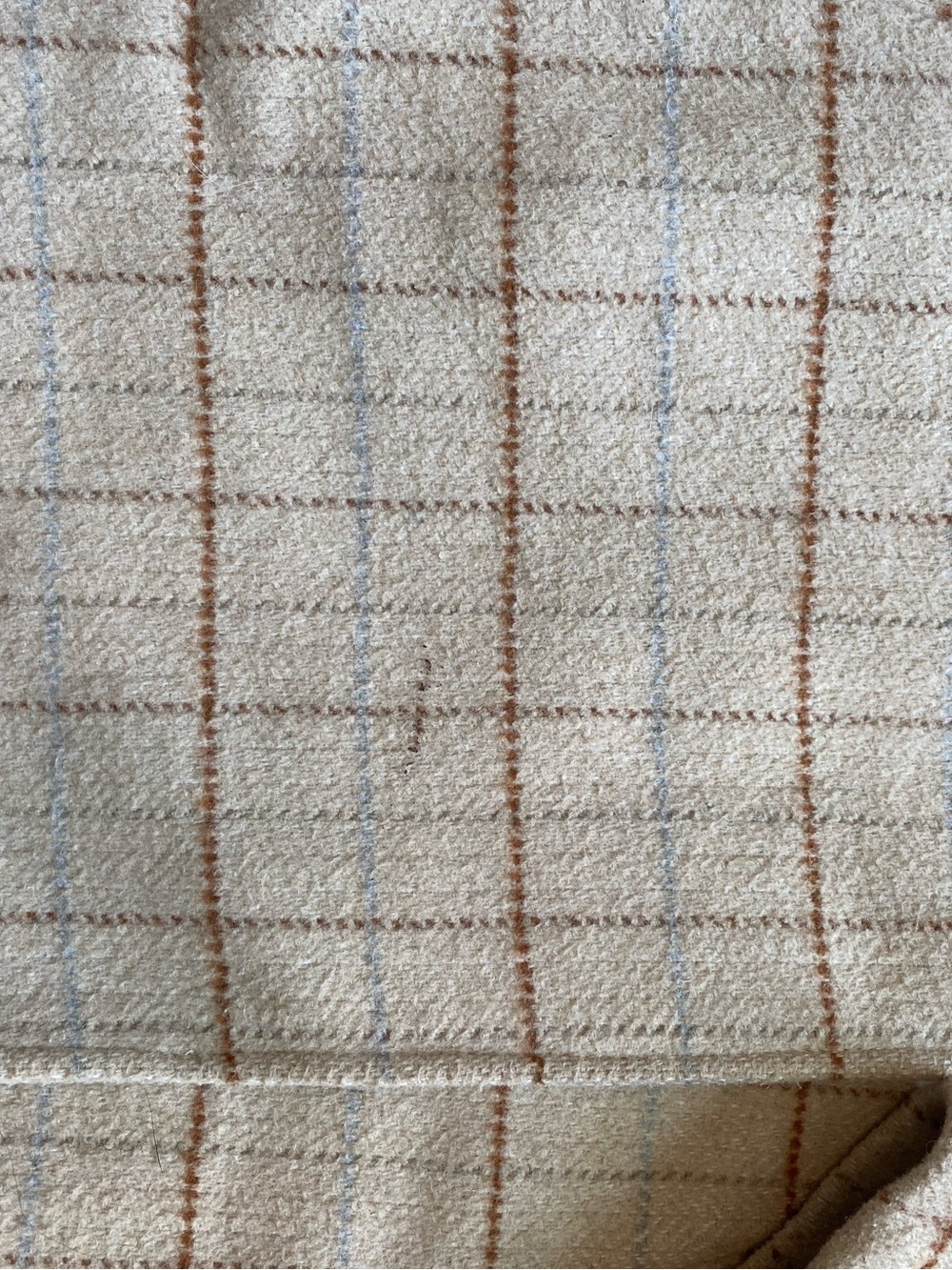 Neutral Plaid Trench Coat - Cream Plaid - Picture 4 of 6